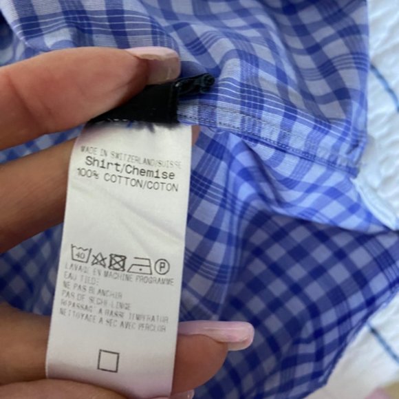 Tom Ford Blue Check Dress Shirt in Sz 43 EUC - Picture 8 of 11